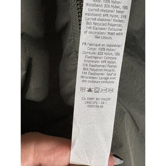 Lululemon Front Zip Mid-rise Ruched Crop Pants Army Green-sz 12 - Picture 10 of 14